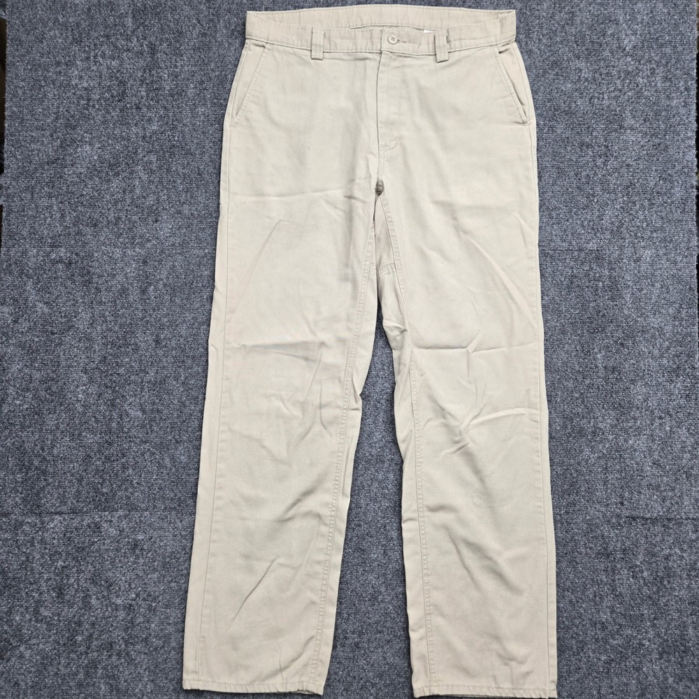 Wrangler Workwear Mens Tan Khaki Canvas Straight Leg Pants WP70KH3 36x36